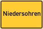 Place name sign Niedersohren