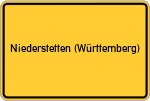 Place name sign Niederstetten (Württemberg)
