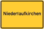 Place name sign Niedertaufkirchen