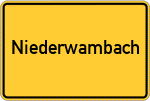 Place name sign Niederwambach