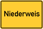 Place name sign Niederweis
