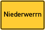 Place name sign Niederwerrn