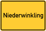 Place name sign Niederwinkling