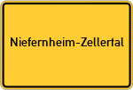 Place name sign Niefernheim-Zellertal