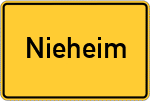 Place name sign Nieheim