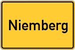 Place name sign Niemberg