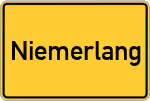 Place name sign Niemerlang