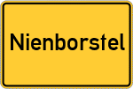 Place name sign Nienborstel
