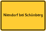 Place name sign Niendorf bei Schönberg