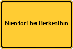 Place name sign Niendorf bei Berkenthin