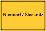 Place name sign Niendorf / Stecknitz