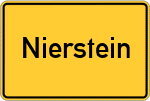 Place name sign Nierstein