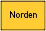 Place name sign Norden, Ostfriesland