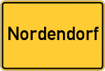Place name sign Nordendorf