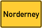 Place name sign Norderney