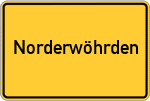 Place name sign Norderwöhrden