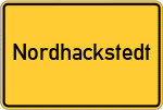 Place name sign Nordhackstedt