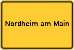 Place name sign Nordheim am Main