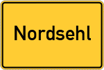 Place name sign Nordsehl