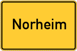 Place name sign Norheim, Nahe