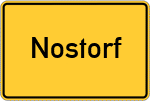 Place name sign Nostorf