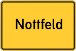 Place name sign Nottfeld