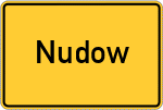 Place name sign Nudow