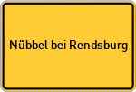 Place name sign Nübbel bei Rendsburg