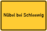 Place name sign Nübel bei Schleswig