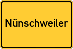 Place name sign Nünschweiler