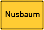 Place name sign Nusbaum