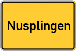 Place name sign Nusplingen, Württemberg