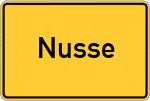Place name sign Nusse