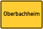 Place name sign Oberbachheim