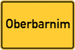 Place name sign Oberbarnim