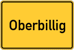 Place name sign Oberbillig