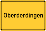 Place name sign Oberderdingen