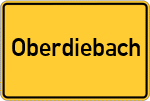 Place name sign Oberdiebach