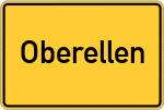 Place name sign Oberellen
