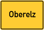 Place name sign Oberelz