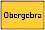 Place name sign Obergebra