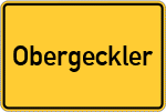 Place name sign Obergeckler