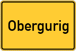 Place name sign Obergurig