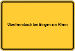 Place name sign Oberheimbach bei Bingen am Rhein