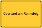 Place name sign Oberland am Rennsteig