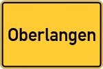 Place name sign Oberlangen