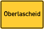 Place name sign Oberlascheid