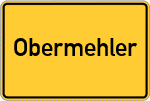 Place name sign Obermehler