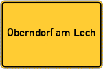 Place name sign Oberndorf am Lech