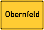 Place name sign Obernfeld